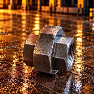 Rắc co ren với thân ba phần và đai ốc nối