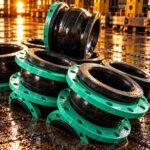 Rubber expansion joints with flanged ends and flexible black bodies