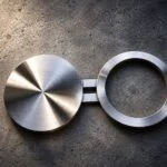 Obturateur à lunettes composé d’un disque plein et d’un anneau ouvert reliés par un pont