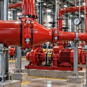 Réduction rainurée reliant des tronçons horizontaux de plus grand et de plus petit diamètre