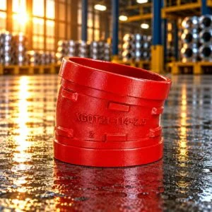 Co rãnh 45 độ đỏ thể hiện hai đầu kết nối