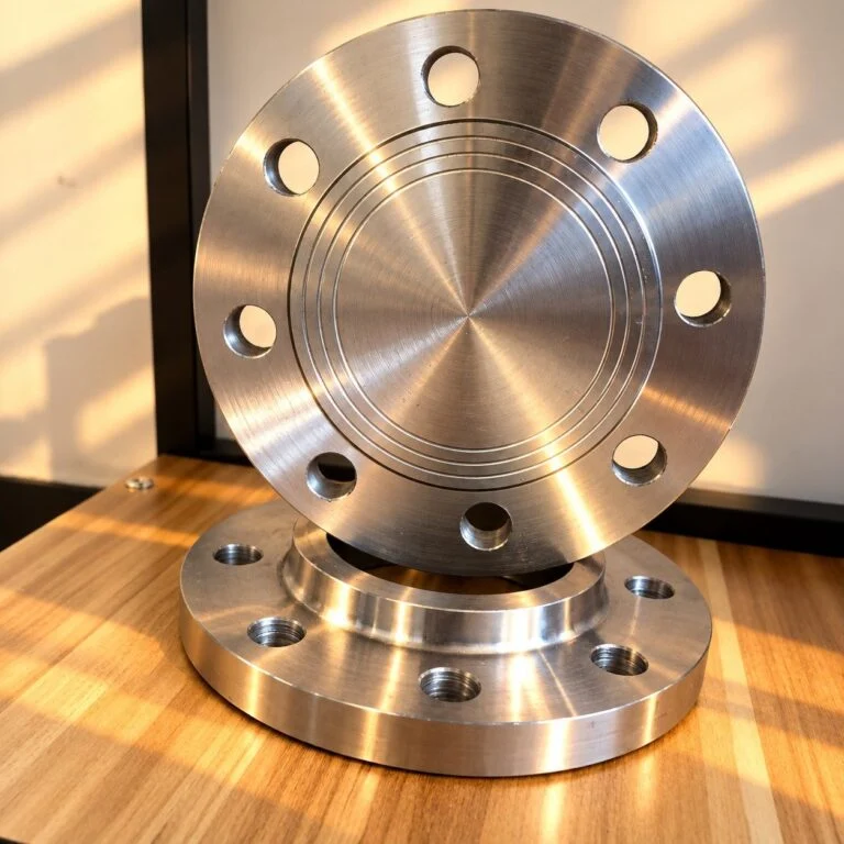 Brida ciega con cara maciza mecanizada y orificios perimetrales para pernos