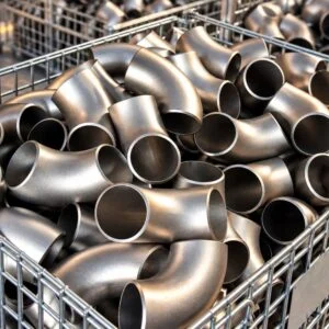 90 degree pipe elbows grouped with their welding ends visible