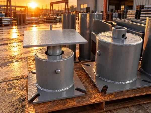 Soportes de muelle con base, placas superiores de carga y bridas inferiores de montaje