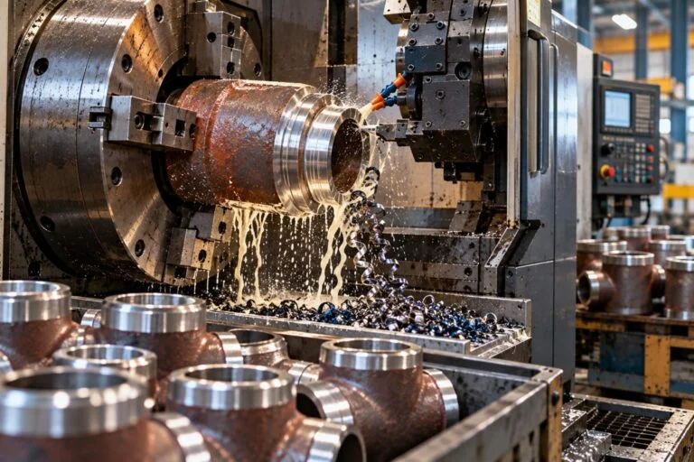 Hình minh họa tiện mặt bích trên máy CNC