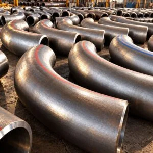 Long radius pipe bends with extended straight tangent ends